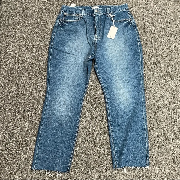 Good‎ American Good Classic Raw Hem High Rise Slim Comfort Stretch Denim Size 15 - Picture 12 of 12